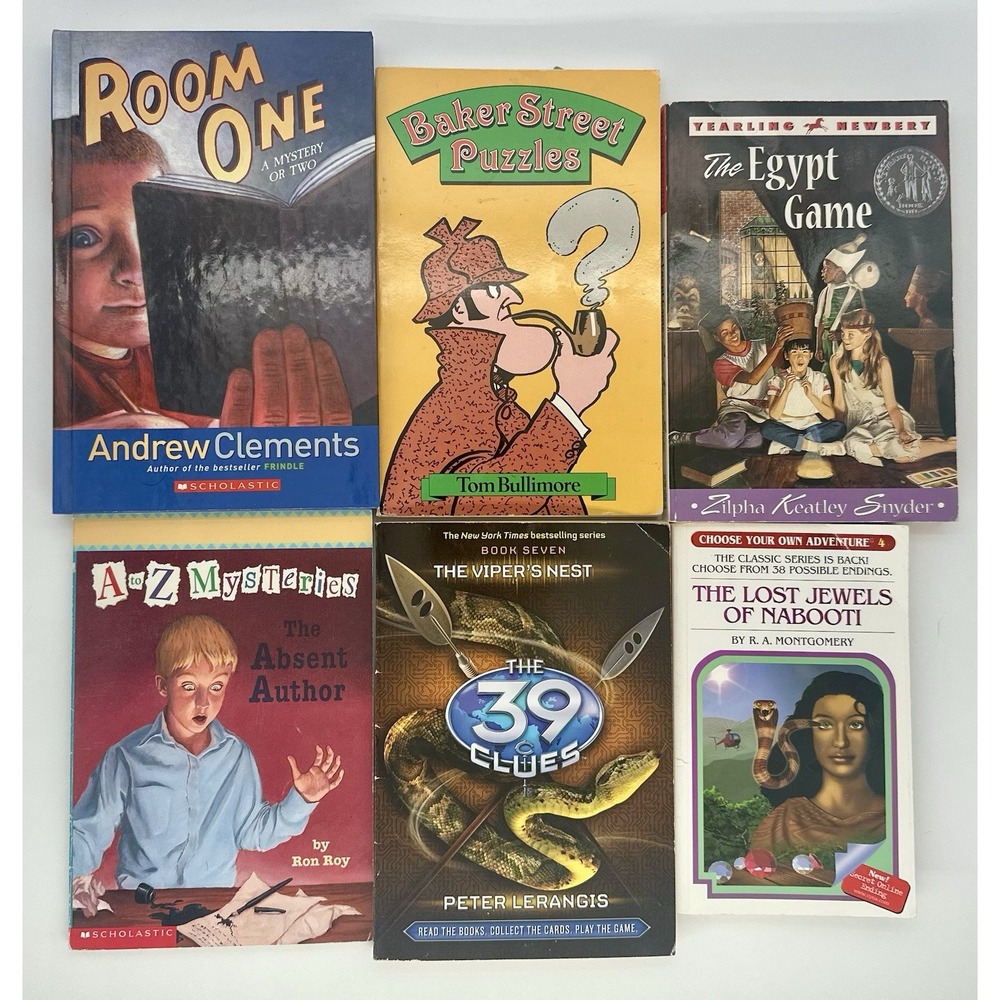 Lot of 11 Kids Mystery Adventure Books Hardy Boys 39 Clues Egypt Game A to Z